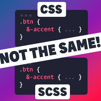 CSS and SCSS nesting are not the same
